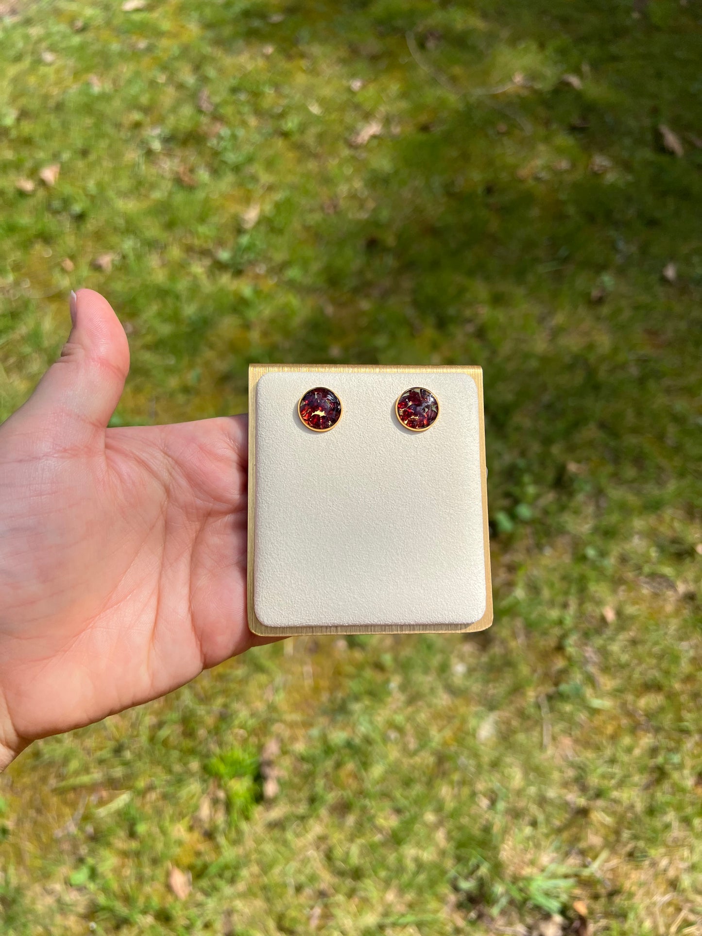 Garnet Studs