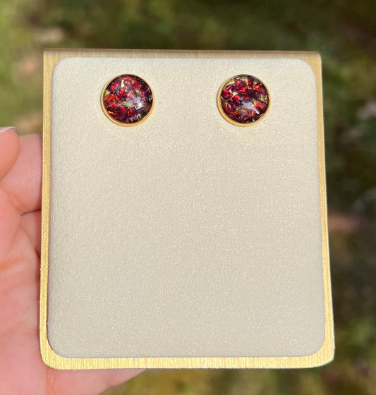 Garnet Studs