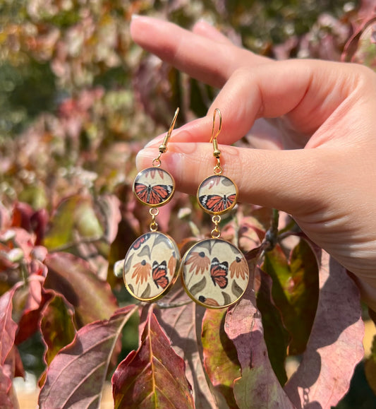 Golden Monarch Earrings