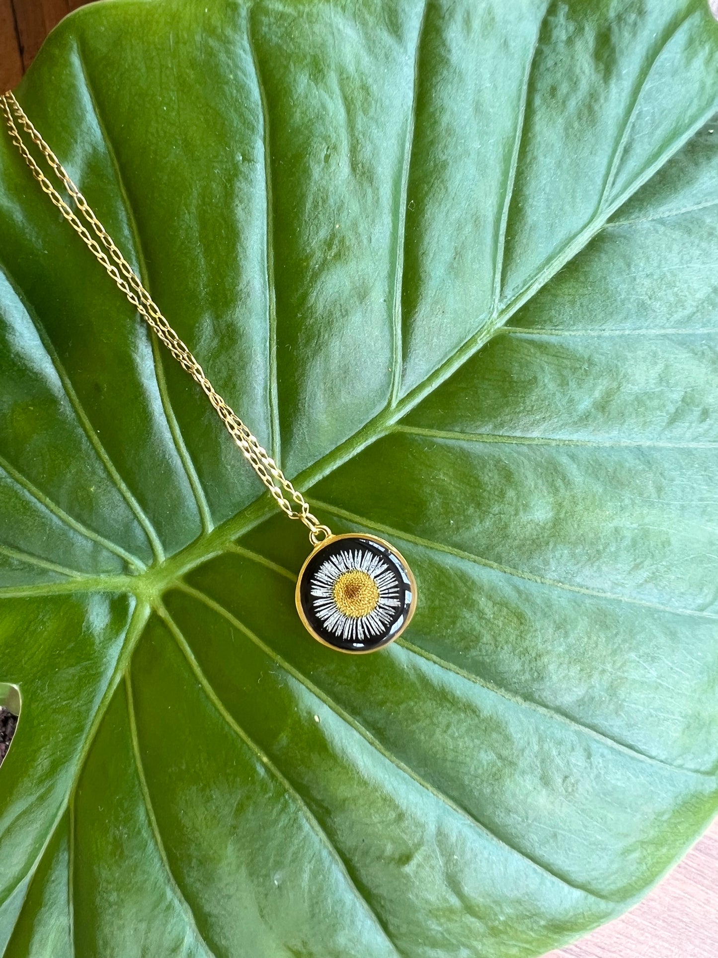 Eastern Fleabane Daisy Mini Pendant