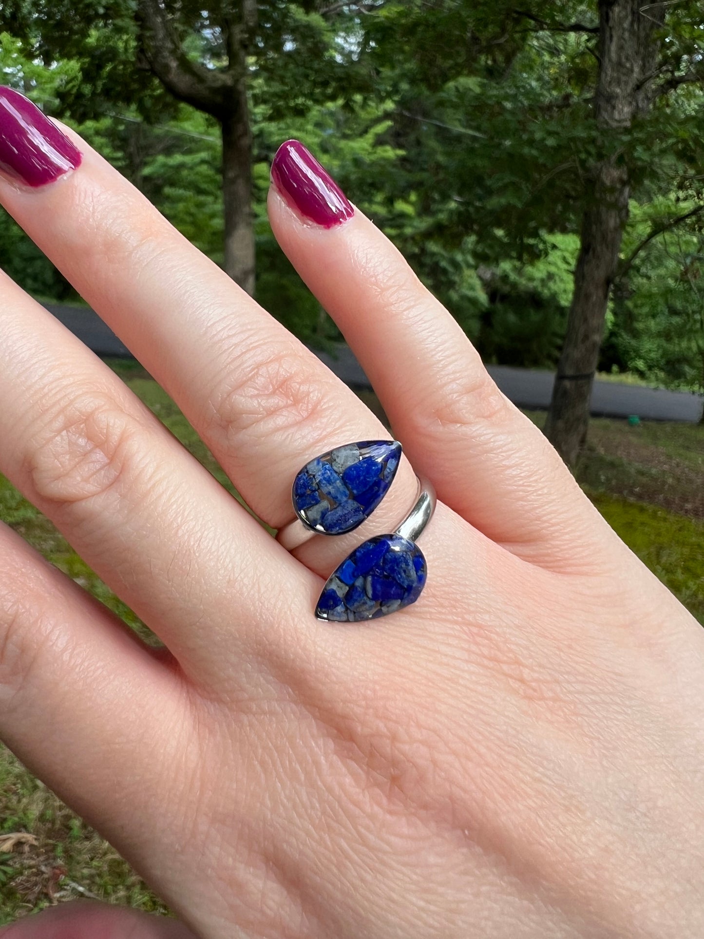 Lapis Lazuli - Teardrop Ring