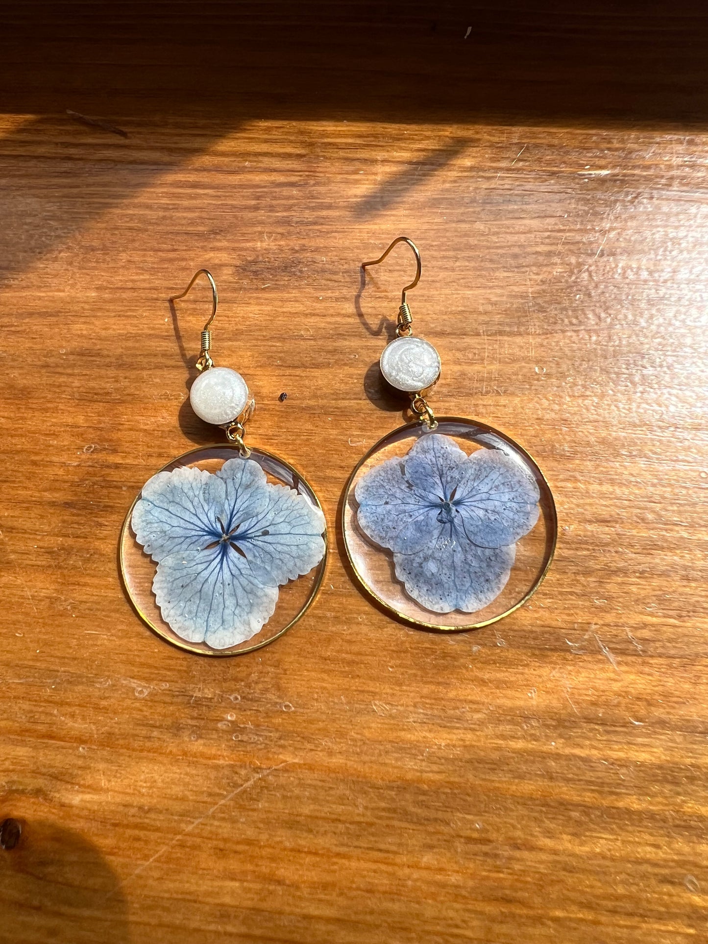 Hydrangea Floral Dangle Earrings