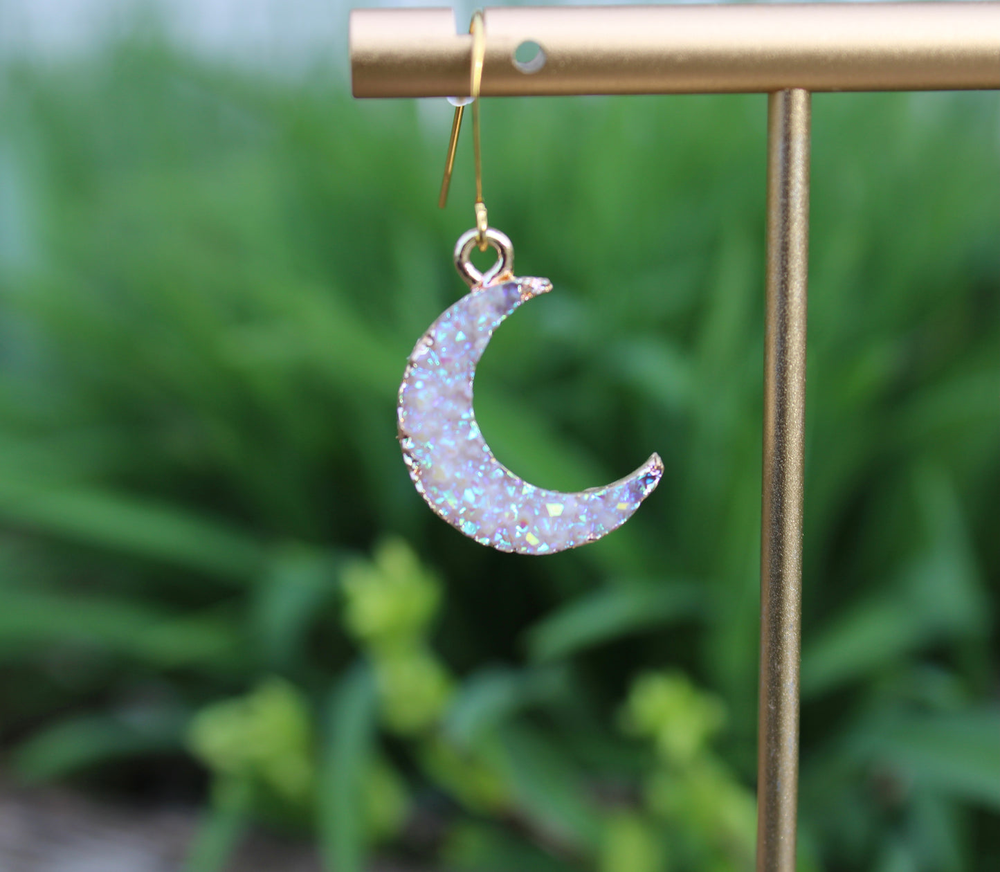 Resin Lightweight Crystal Texture Earrings