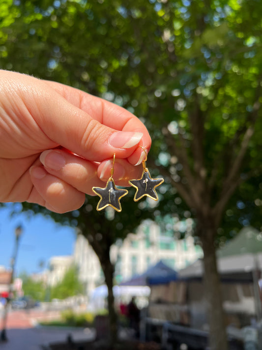Starlight Drops – Star-Shaped Resin Earrings