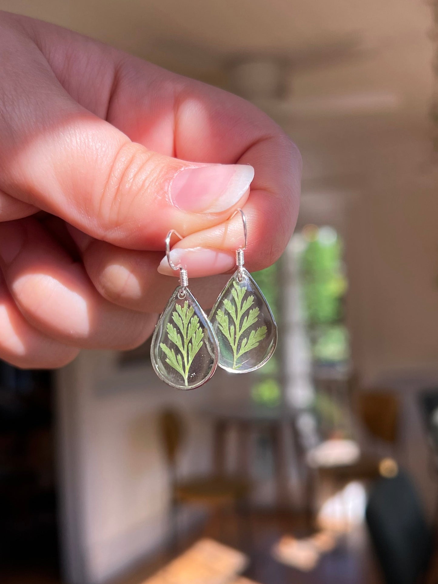 Fern Mini Teardrop Earrings