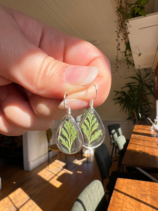 Fern Mini Teardrop Earrings