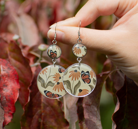 Silver Monarch Dangles