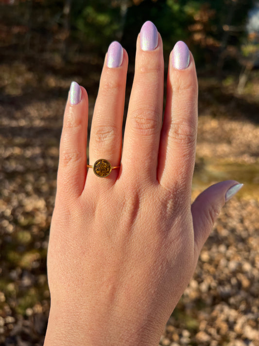 Gold Tiger Eye Ring