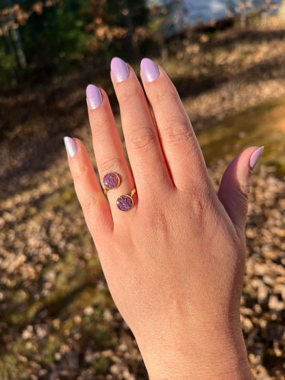 Purple Copper Turquoise Ring