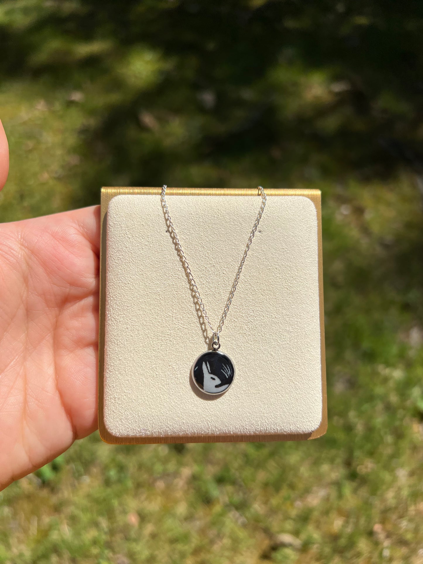 Midnight Hare Necklace