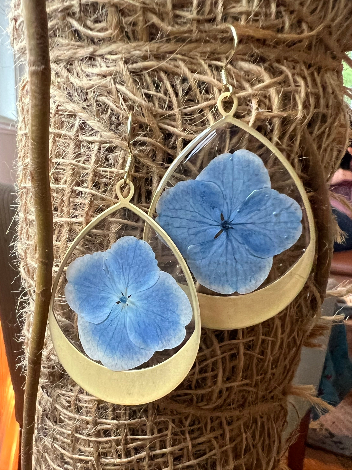 Hydrangea Tear Drop Earrings