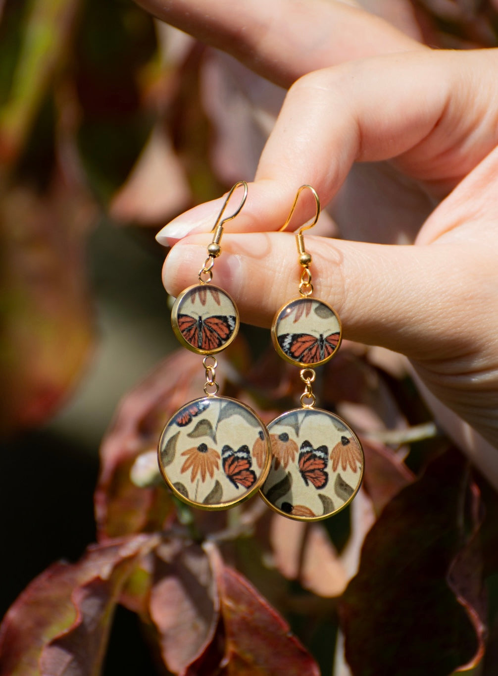 Golden Monarch Earrings