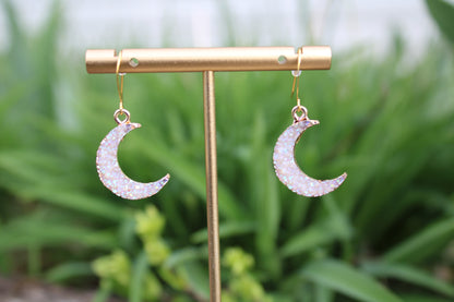 Resin Lightweight Crystal Texture Earrings