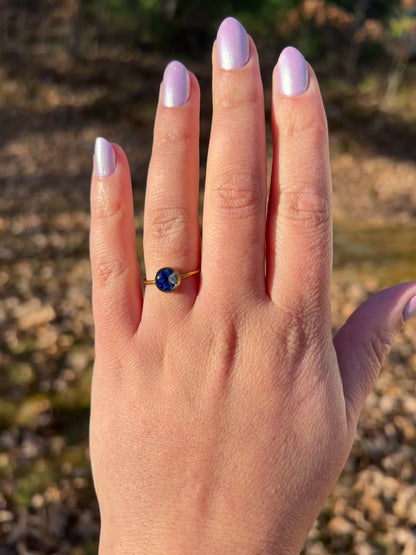 Gold Lapis Lazuli Ring