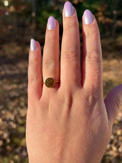 Gold Tiger Eye Ring